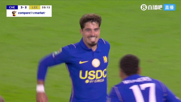 切尔西3-2反超利兹联！内托禁区弧顶推射破门！罗杰斯再送助攻